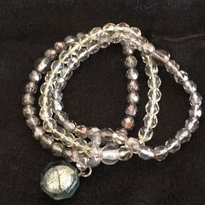 Labradorite with crystal beads bracelet